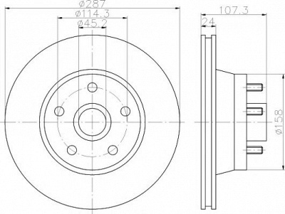 HELLA PAGID 8dd355120071 -  Тормозной диск